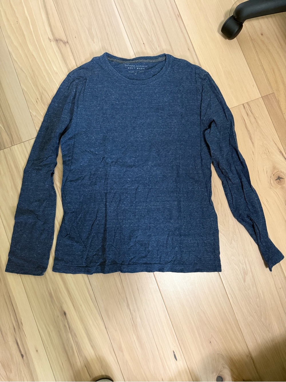 Banana Republic Men's Long-Sleeve Crewneck Top - Navy